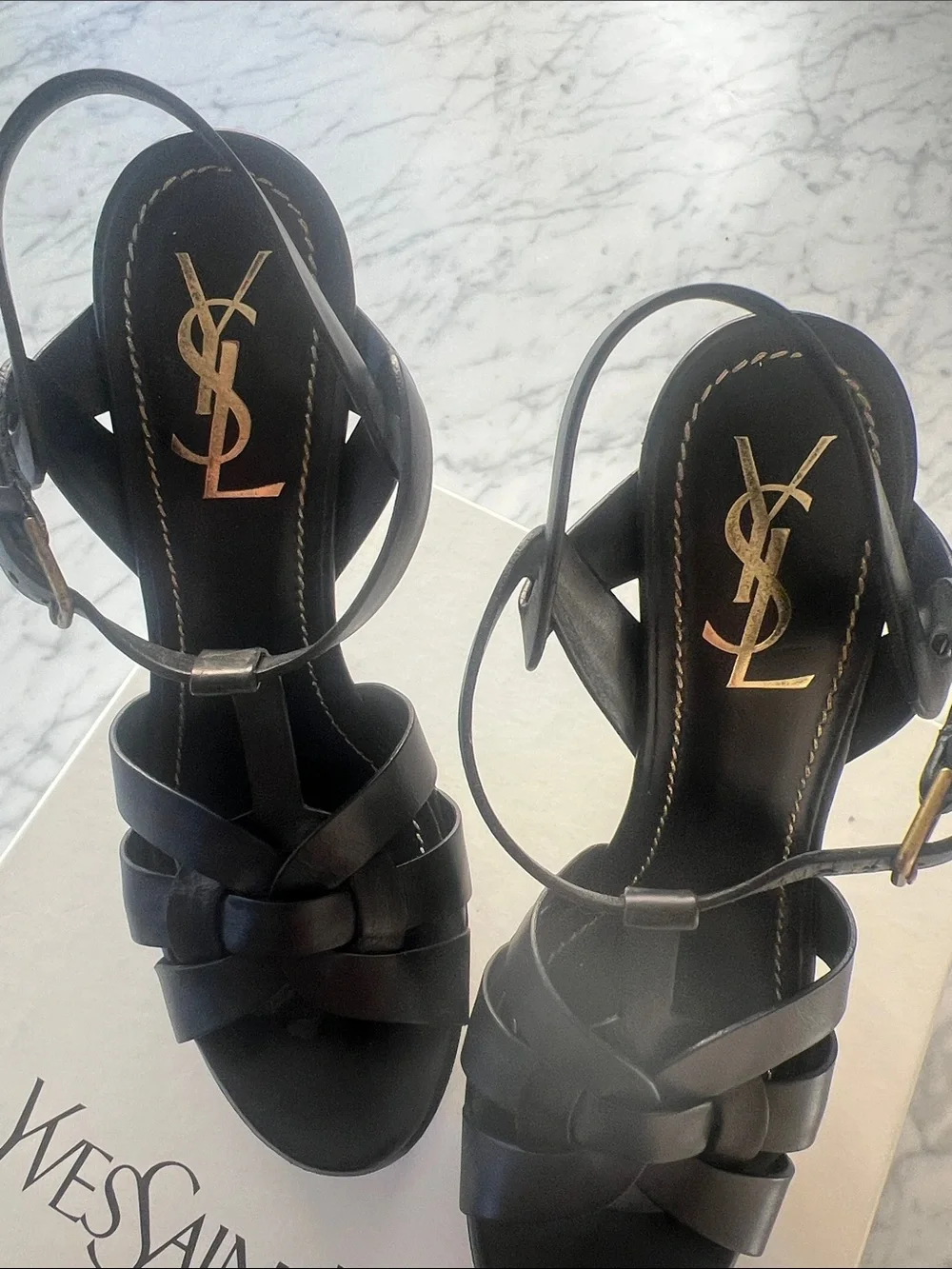 Yves Saint Laurent Tribute 105 Sandal Black